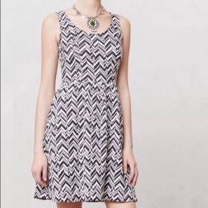 Anthropologie Maeve Caldera Chevron Print Dress